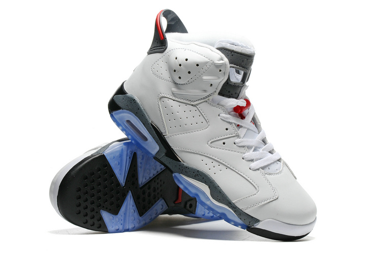 Classic Air Jordan 6 White Grey Shoes For Sale - Click Image to Close